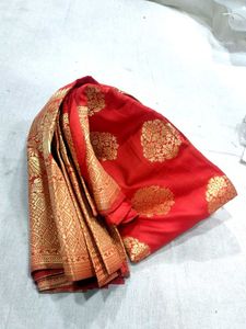 Red Banarasi Silk Saree