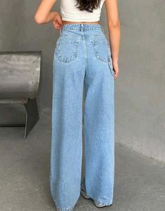 Wide Leg Denim Jeans