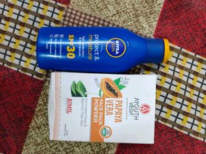 Nivea Sunscreen &amp; Ayouth Veda Face Pack