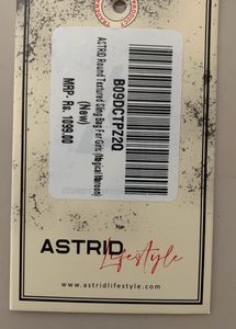 Astrid round Geometric print sling bag for women