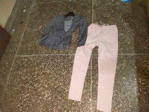 Combo Of Korean Wrap Top And Pants