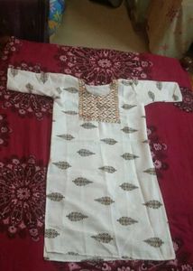 White Printed Kurti