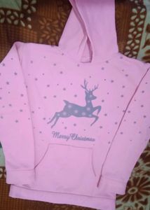 Pink Reindeer Christmas Hoodie