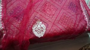 Embroidered Pink Kurta/Kurti pant garara