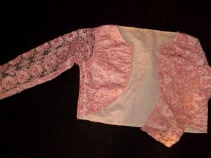 Hot Pink Gown For Girls With Detachable Shrug
