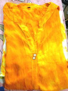 Tie And Die Yellow Kurta