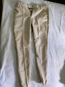 Beige Slim Fit Pants