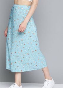 Powder blue A line skirt