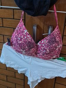 Combo Of Four Imported Fabric Bra N Panty