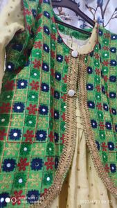 Gown with jacket.