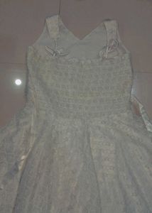 Elegant White flare frock