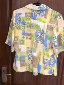 Vintage &#39;Elisa&#39; Patterned Blouse