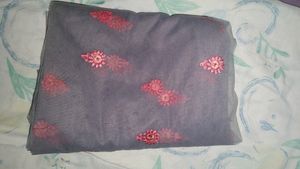 Ash Net With Floral Embroidery