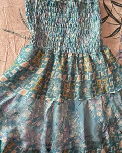 Boho Chic Strapless Mini Dress