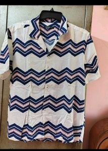 Trendy Zig-Zag Print Shirt