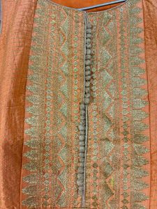 Elegant Orange Anarkali Kurta Set