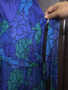 Floral Print V-Neck Maxi Dress