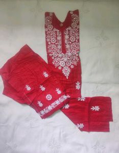 CHIKANKARI  KURTI AND PLAZZOO