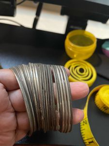 Set of Silver Oxidised  Bangles