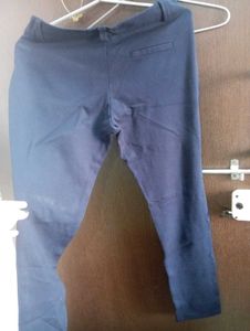 Navy Blue Slim Fit Pants