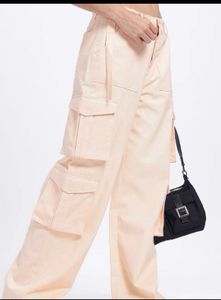 Peach Cargo Pants It Is fit to Waist 28 And 30