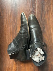 Black Leather Chelsea Boots