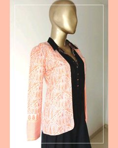 SOFT ORANGE PRINTED SUMMER BLAZER 💫✨