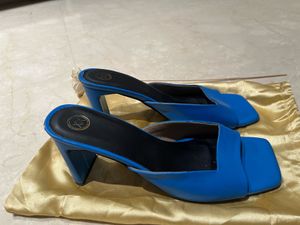 Twenty Dresses Nykaa - Blue Heeled Mules