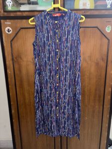 Stylish Blue Printed Tunic Kurta Top