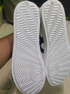 Striped White Sneakers
