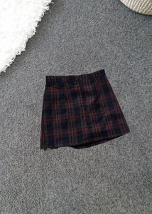 ONLY Women Navy Blue Checked Mini Skorts