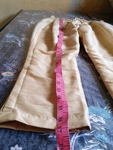 Gold Silk Blend Pants