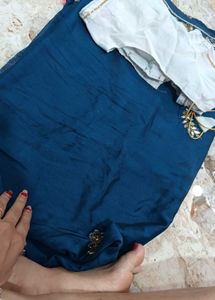 Elegant Teal Handwork Saree