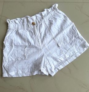 White Eyelet Shorts