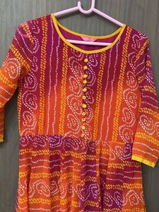 Panit Branded Full Flare Chunri Print Kurti For M