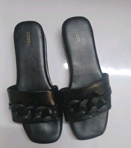 Black Colour Wedges Sandal For Women
