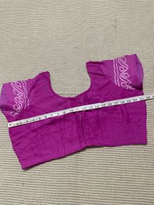 Magenta Bandhani Saree with Blouse
