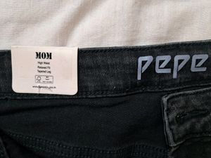 Brand New Pepe Jeans (Black) Washed Denim MOM Jean