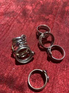 Vintage Oxidized Silver toe Ring Set