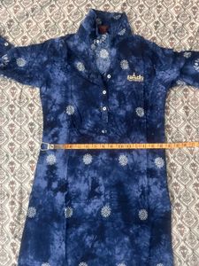 Blue Tie-Dye Kurti