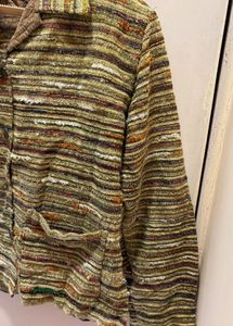 Stripped Textured Jacket