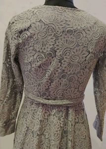 Lace Midi Wrap Dress
