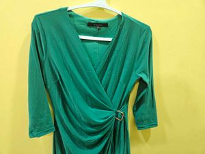 Emerald Green Wrap Dress