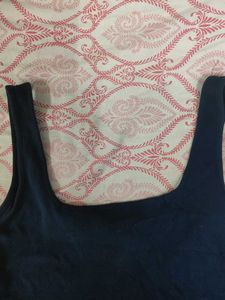 Navy Blue Square Neck Tee