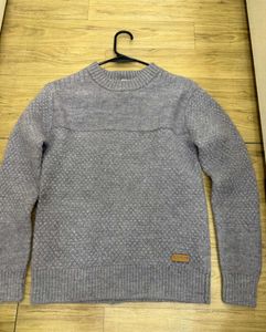 Gray Textured Winter Top - Size S