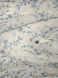 White Cotton Embroidered Top With Sequence