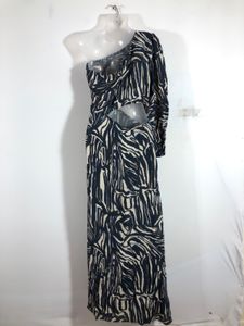 Navy Blue Printed Maxi Dress(Women’s)