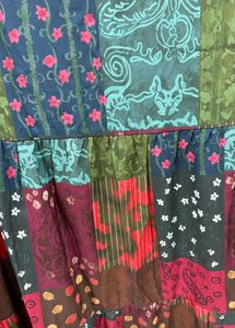 Brand-new, unused Patchwork Print Tiered Dress
