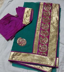 Elegant Green Saree