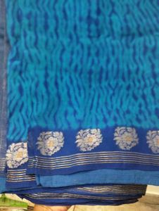 Blue Patterned Saree